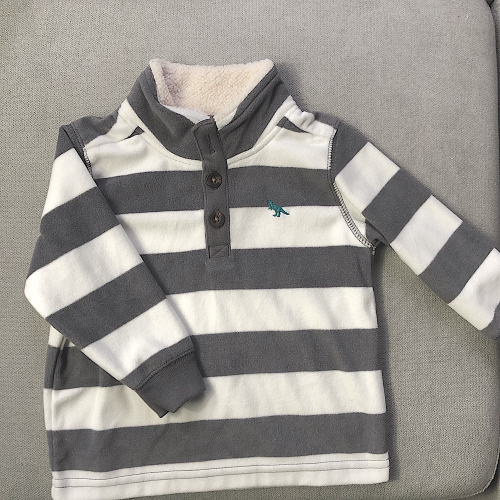 Gray and white striped sweater from Carter’s